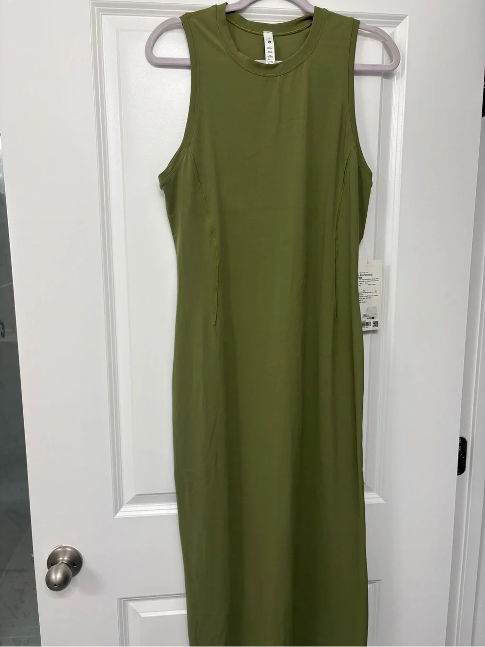 lululemon athletica Olive Green Sleeveless Midi Dress - Picture 1 of 4